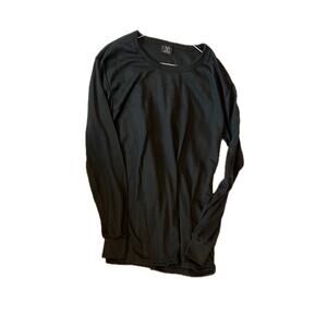 Geko 100 pct Cotton Black Long Sleeve T-Shirt Mens XL